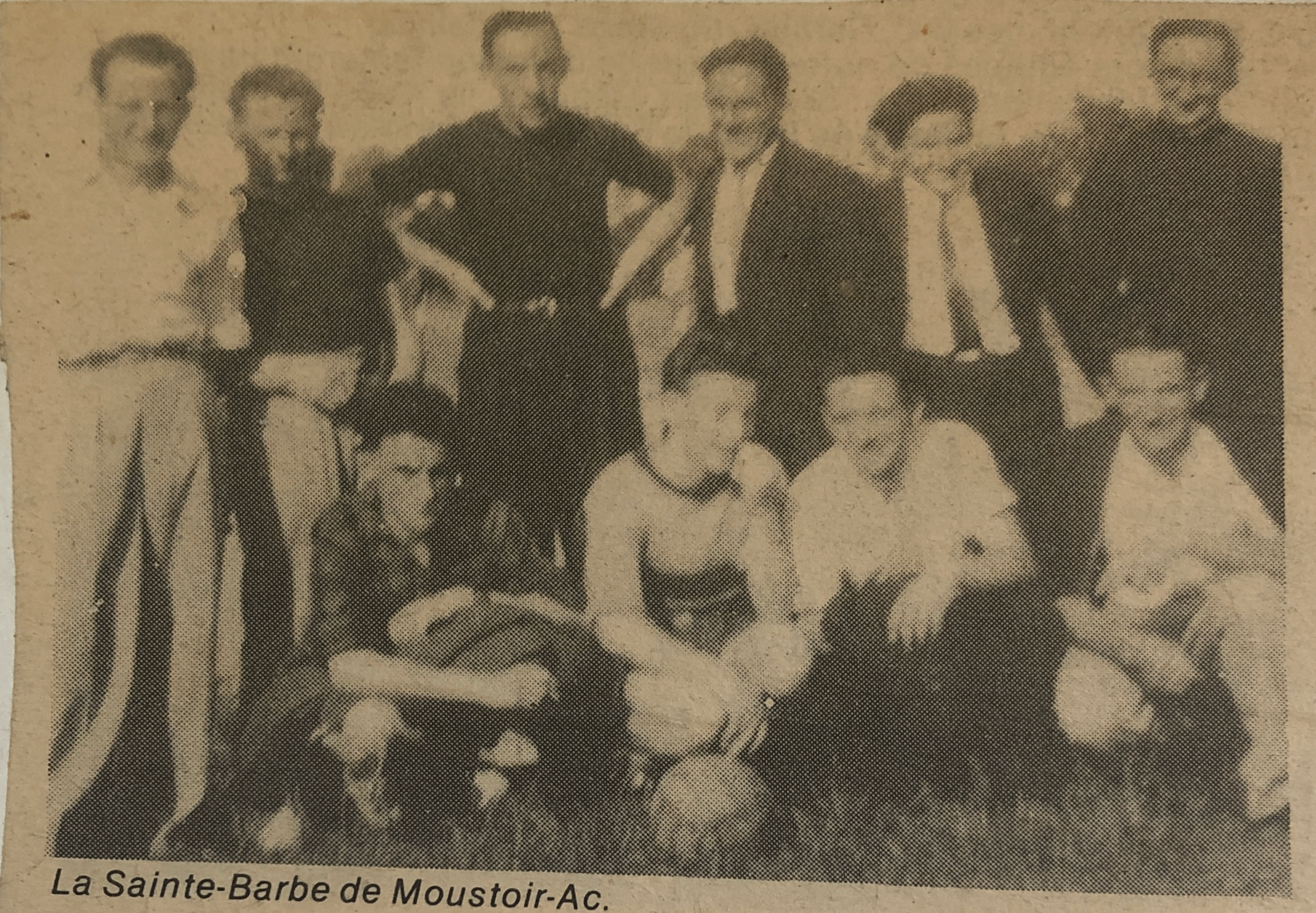 La Sainte Barbe de Moustoir-Ac, club d'après guerre.